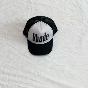 Rhude Black and White Trucker Hat